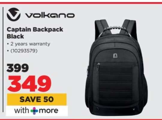 Volkano Captain Backpack Black