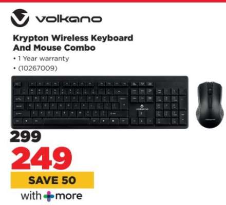 Volkano Krypton Wireless Keyboard And Mouse Combo