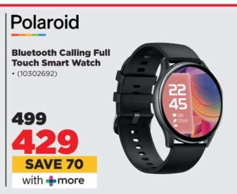Polaroid Bluetooth Calling Full Touch Smart Watch