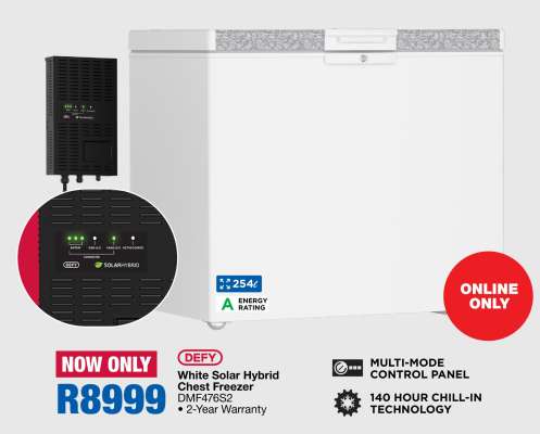 Defy White Solar Hybrid Chest Freezer