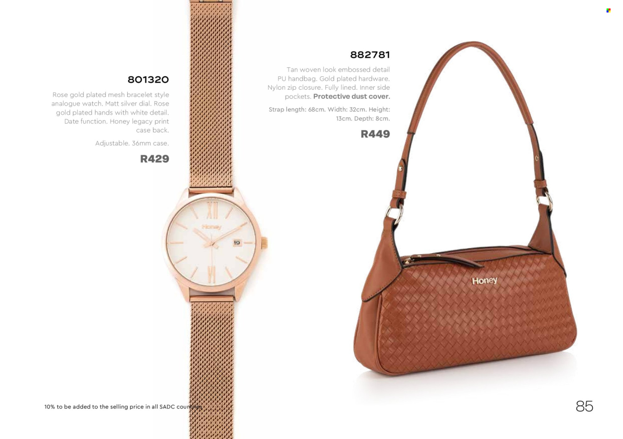 Honey specials. Page 87