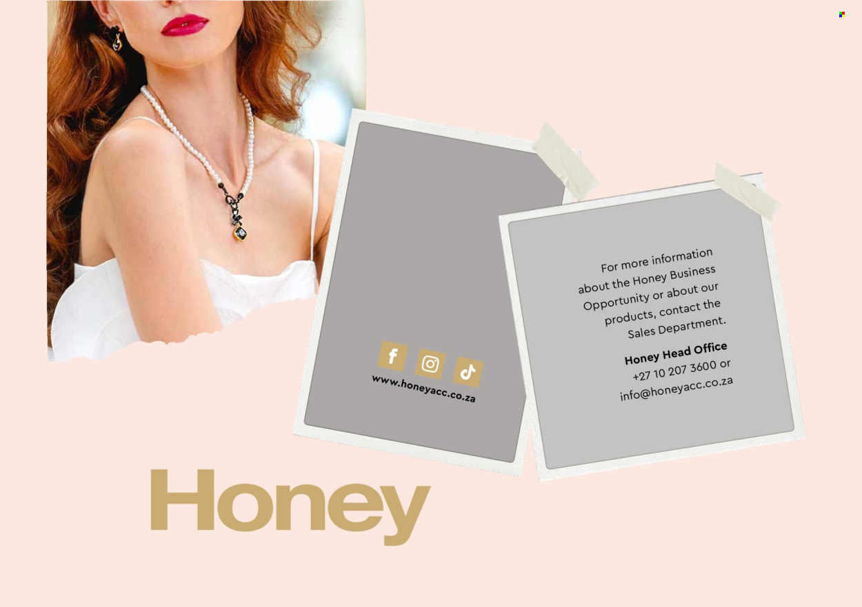 Honey specials. Page 106