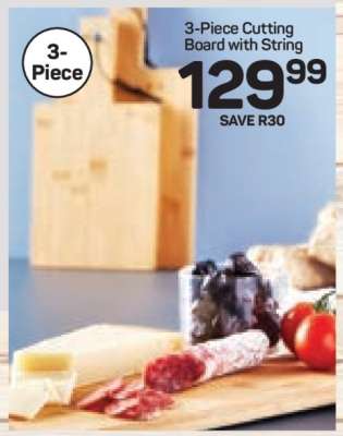 3-Piece Cutting Board with String