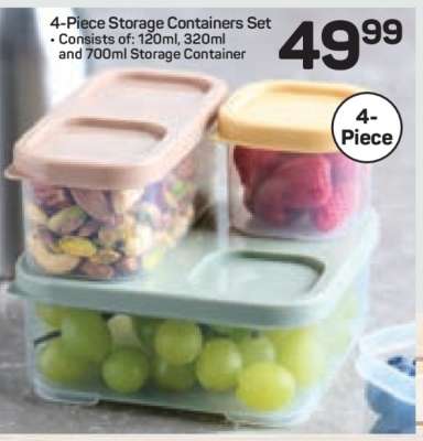 4-Piece Storage Containers Set