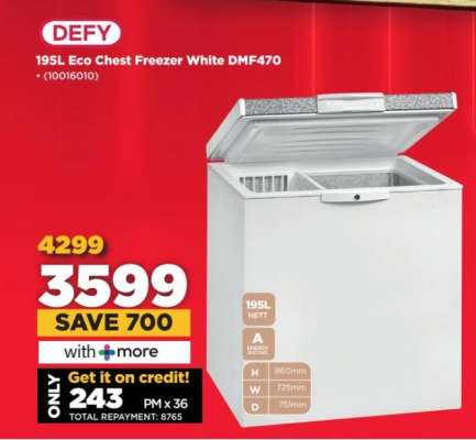 DEFY 195L Eco Chest Freezer White DMF470