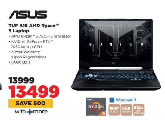 ASUS TUF A15 AMD Ryzen 5 Laptop