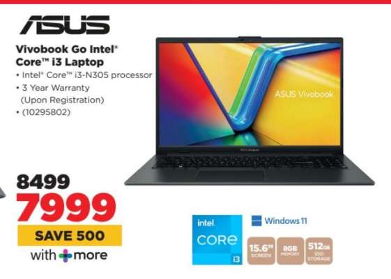 ASUS Vivobook Go Intel Core i3 Laptop