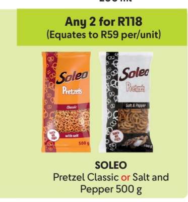 SOLEO Pretzel Classic or Salt and Pepper 500 g