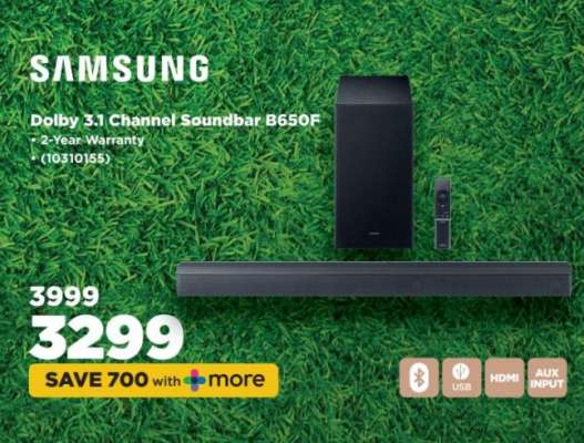 Samsung Dolby 3.1 Channel Soundbar B650F