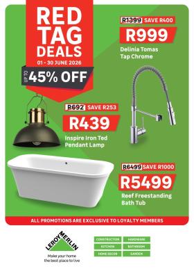 Leroy Merlin - Red Tag Deals - Up to 45% OFF