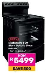 Defy Kitchenaire 600 Black Electric Stove