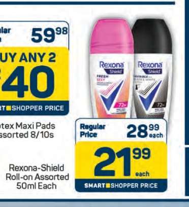 Rexona-Shield Roll-on Assorted 50ml Each