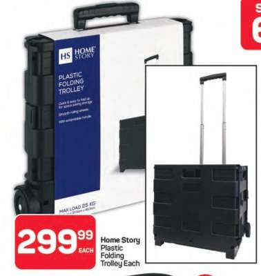 Home Story Plastic Folding Trolley