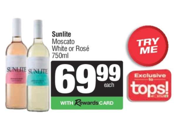 Sunlite Moscato White or Rosé