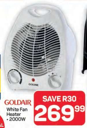 GOLDAIR White Fan Heater