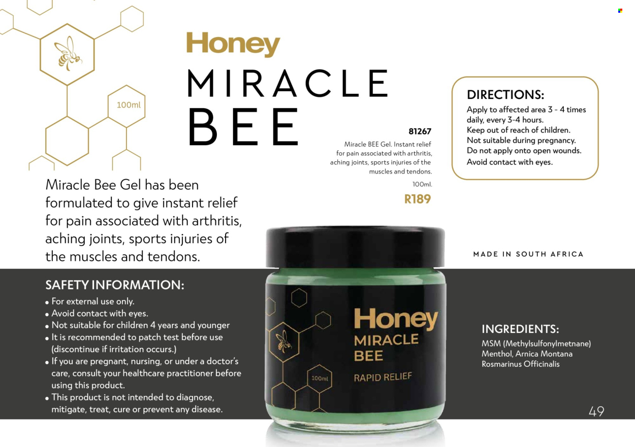 Honey specials. Page 49