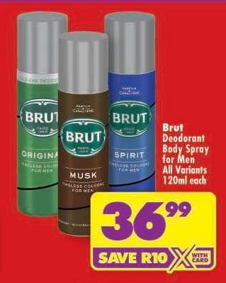 Brut Deodorant Body Spray for Men