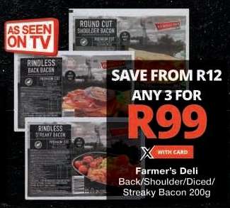 Farmer's Deli Back/Shoulder/Diced/Streaky Bacon 200g