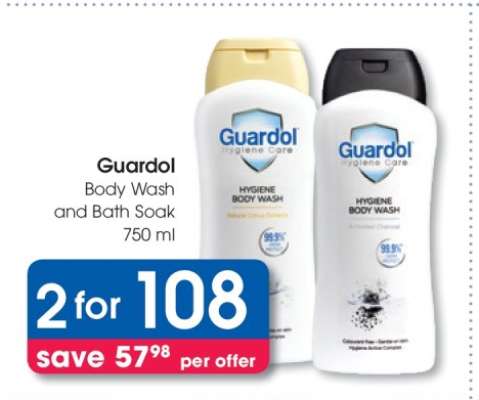 Guardol Body Wash and Bath Soak 750 ml