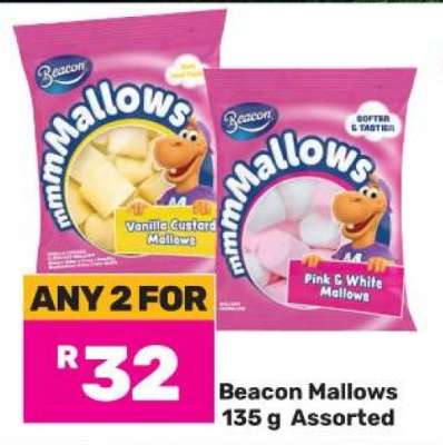 Beacon Mallows 135 g Assorted