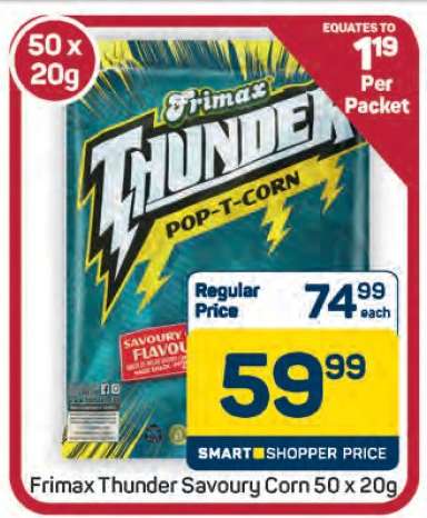 Frimax Thunder Savoury Corn 50 x 20g