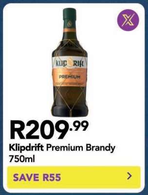 KLIPDRIFT PREMIUM BRANDY 750ml