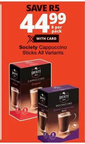 Society Cappuccino Sticks All Variants