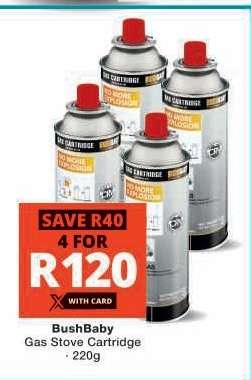 BushBaby Gas Stove Cartridge
