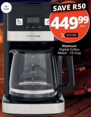 Platinum Digital Coffee Maker 12-Cup