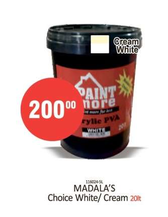 MADALA’S Choice White/Cream 20lt