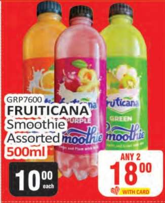 FRUITICANA Smoothie Assorted 500ml