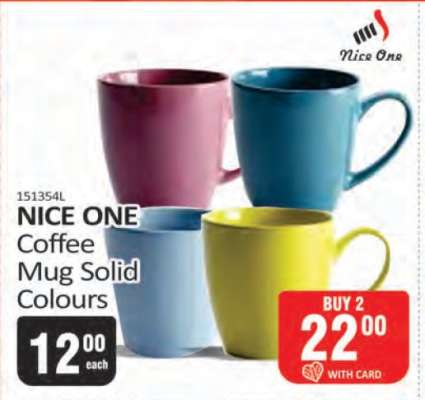NICE ONE Coffee Mug Solid Colours
