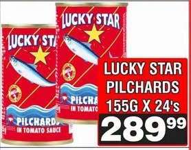 LUCKY STAR PILCHARDS 155G X 24's