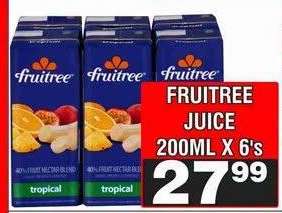 FRUITREE JUICE 200ML X 6's