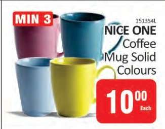 NICE ONE Coffee Mug Solid Colours