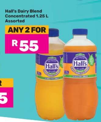 Hall's Dairy Blend Concentrated 1.25 L Assorted
