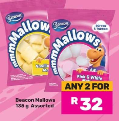 Beacon Mallows 135 g Assorted