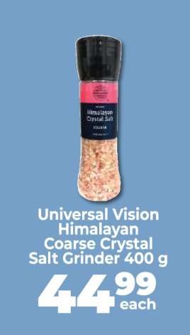 Universal Vision Himalayan Coarse Crystal Salt Grinder 400 g