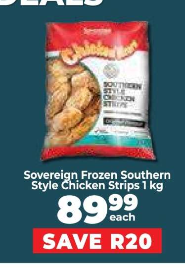 Sovereign Frozen Southern Style Chicken Strips 1 kg