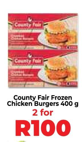 County Fair Frozen Chicken Burgers 400 g