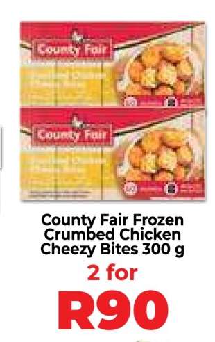 County Fair Frozen Crumbed Chicken Cheezy Bites 300 g
