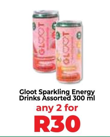 Gloot Sparkling Energy Drinks Assorted 300 ml