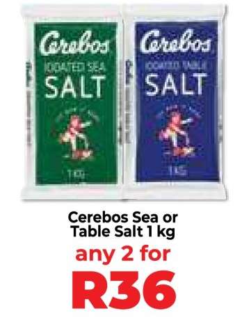 Cerebos Sea or Table Salt 1 kg