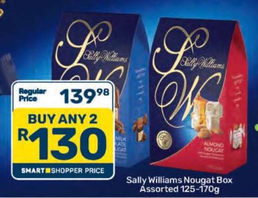 Sally Williams Nougat Box Assorted 125-170g