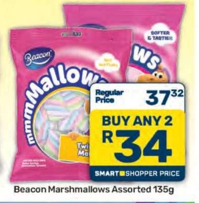 Beacon Marshmallows Assorted 135g