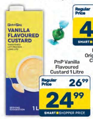 PnP Vanilla Flavoured Custard 1 Litre