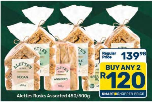Alette's Rusks Assorted 450/500g