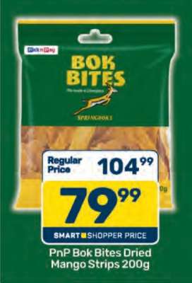 PnP Bok Bites Dried Mango Strips 200g