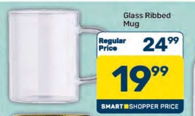 Glass Ribbed Mug