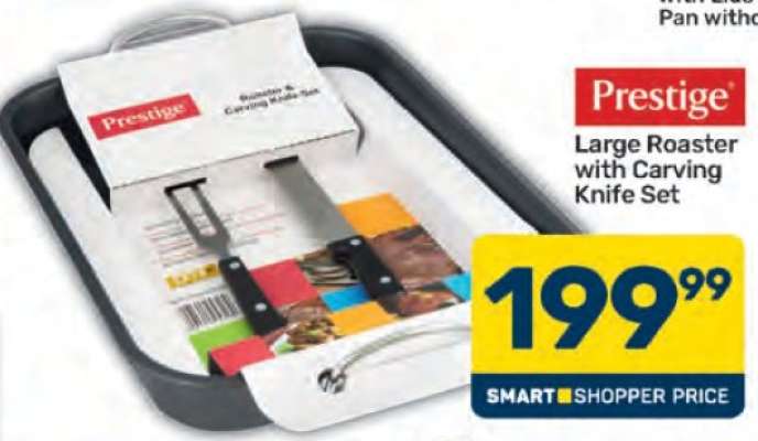 Prestige Large Roaster with Carving Knife Set